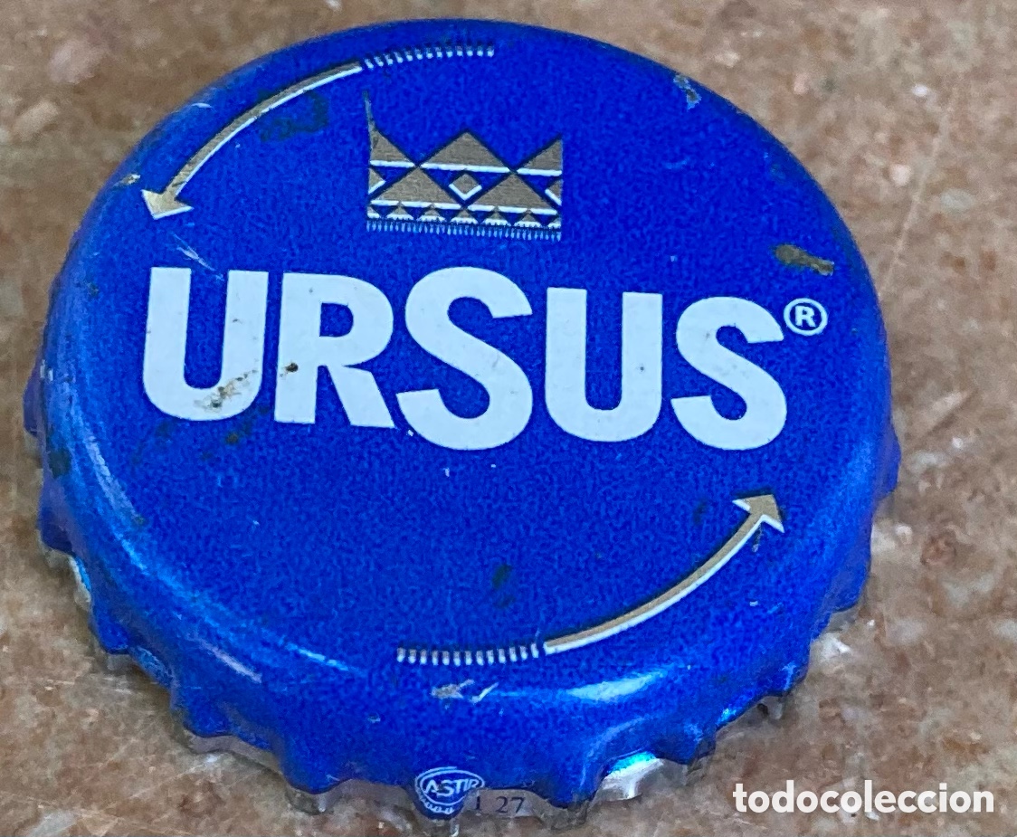 Coleccionismo de cervezas: BOTTLE CAP BEER TAP&Oacute;N CORONA BIRRA PIVO CHAPA BIERE CERVEZA URSUS(9).RUMANIA--LOTE N. 3791-CARMANJO