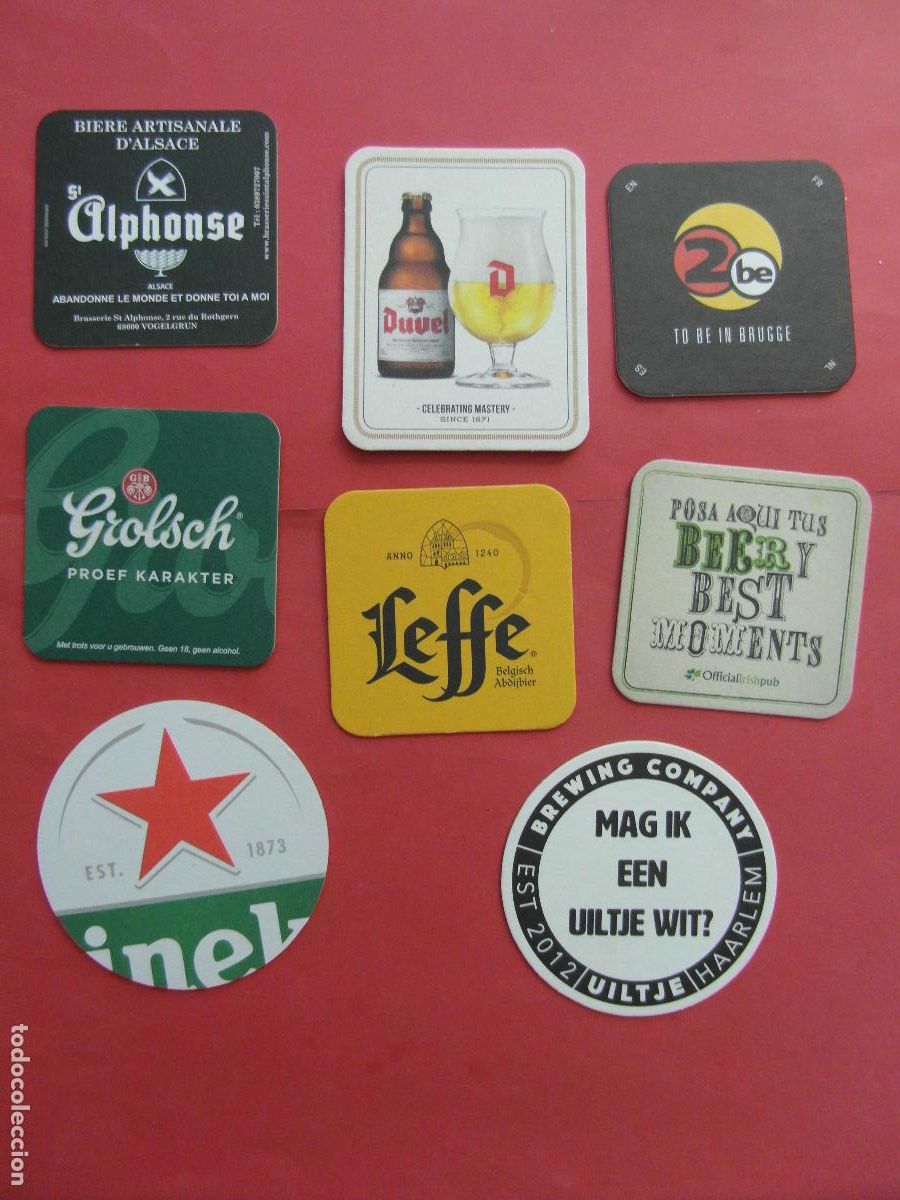 Coleccionismo de cervezas: 8 POSAVASOS CERVEZA NUEVOS SIN USAR REVISA FOTOS