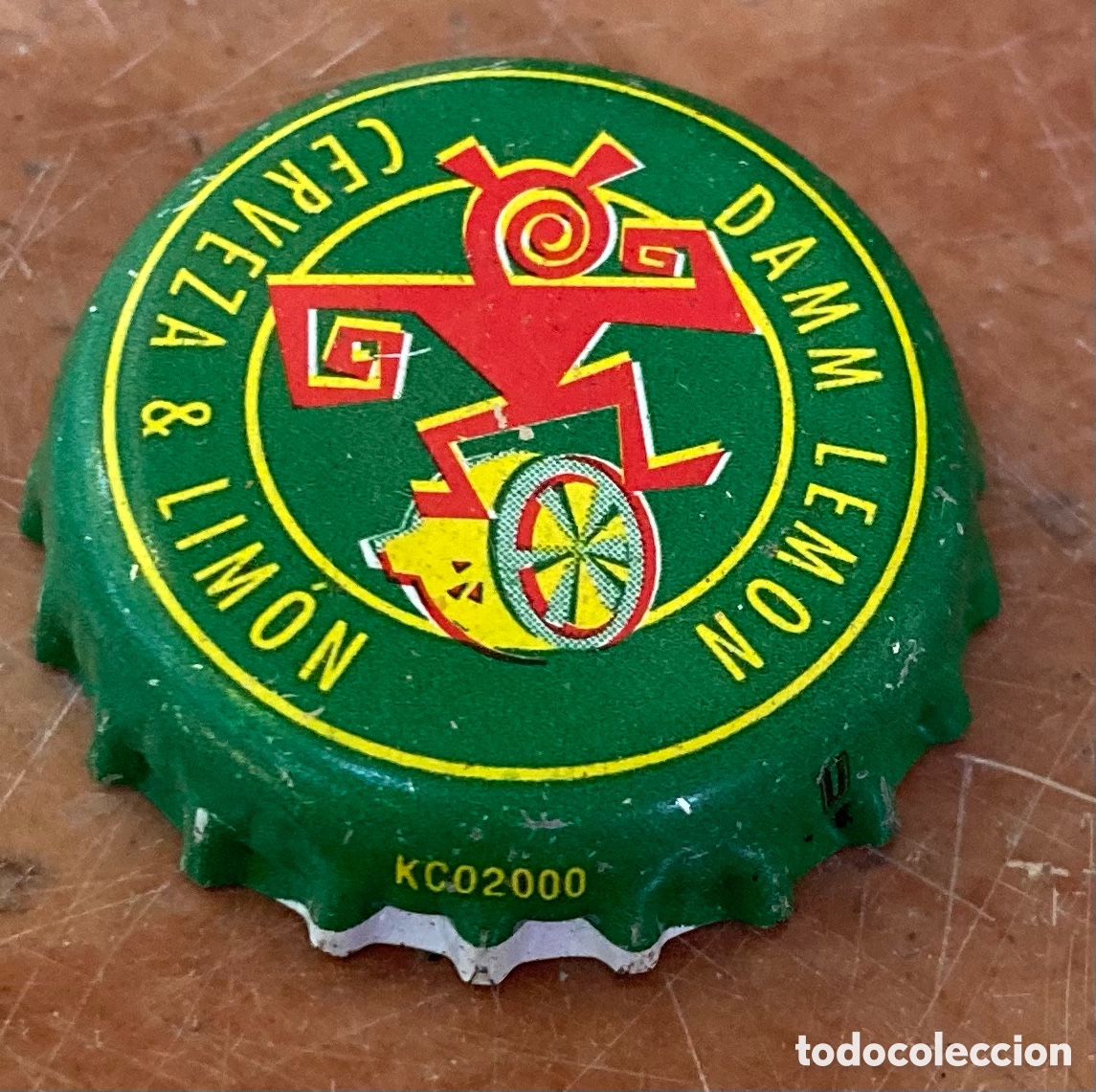 Coleccionismo de cervezas: TAP&Oacute;N CORONA BOTTLE CAP BIERE CHAPA BEER CERVEZA DAMM LEMON (4).BARCELONA.--LOTE N. 3924--CARMANJO