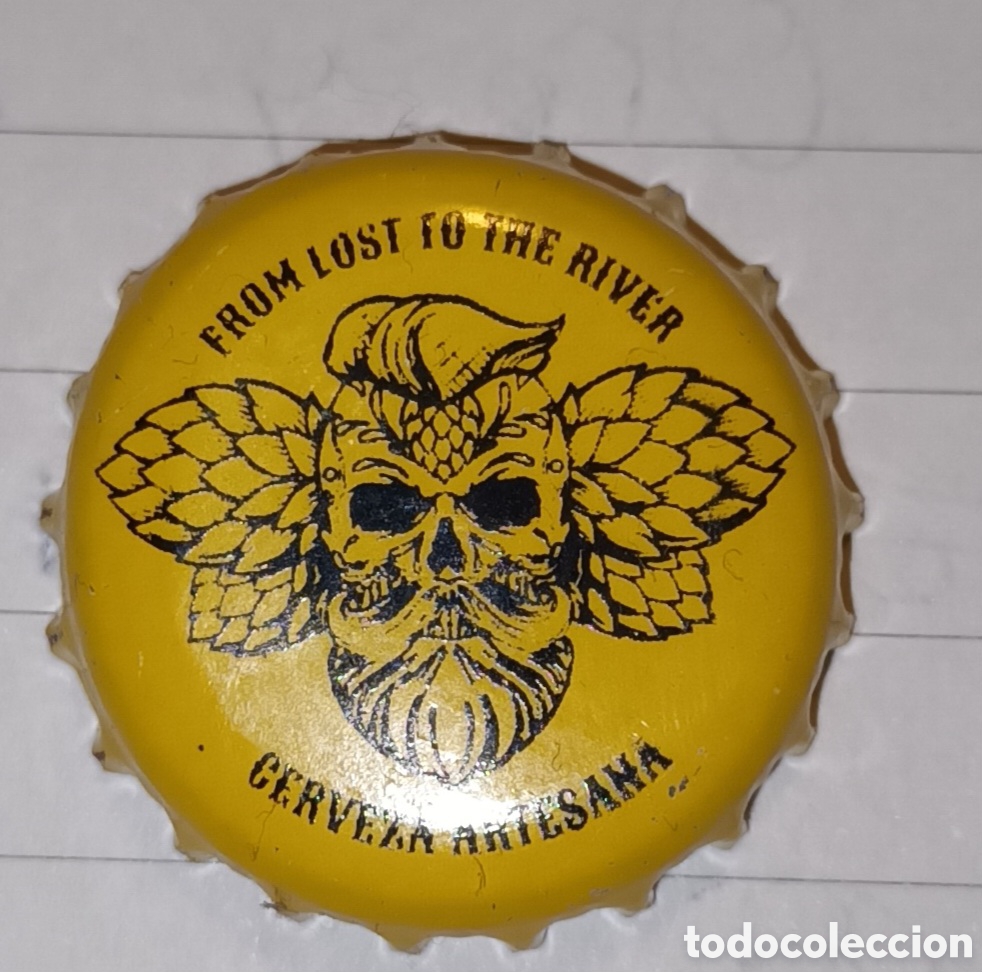 Coleccionismo de cervezas: Chapa tapon corona cerveza artesanal usada From Lost to the River