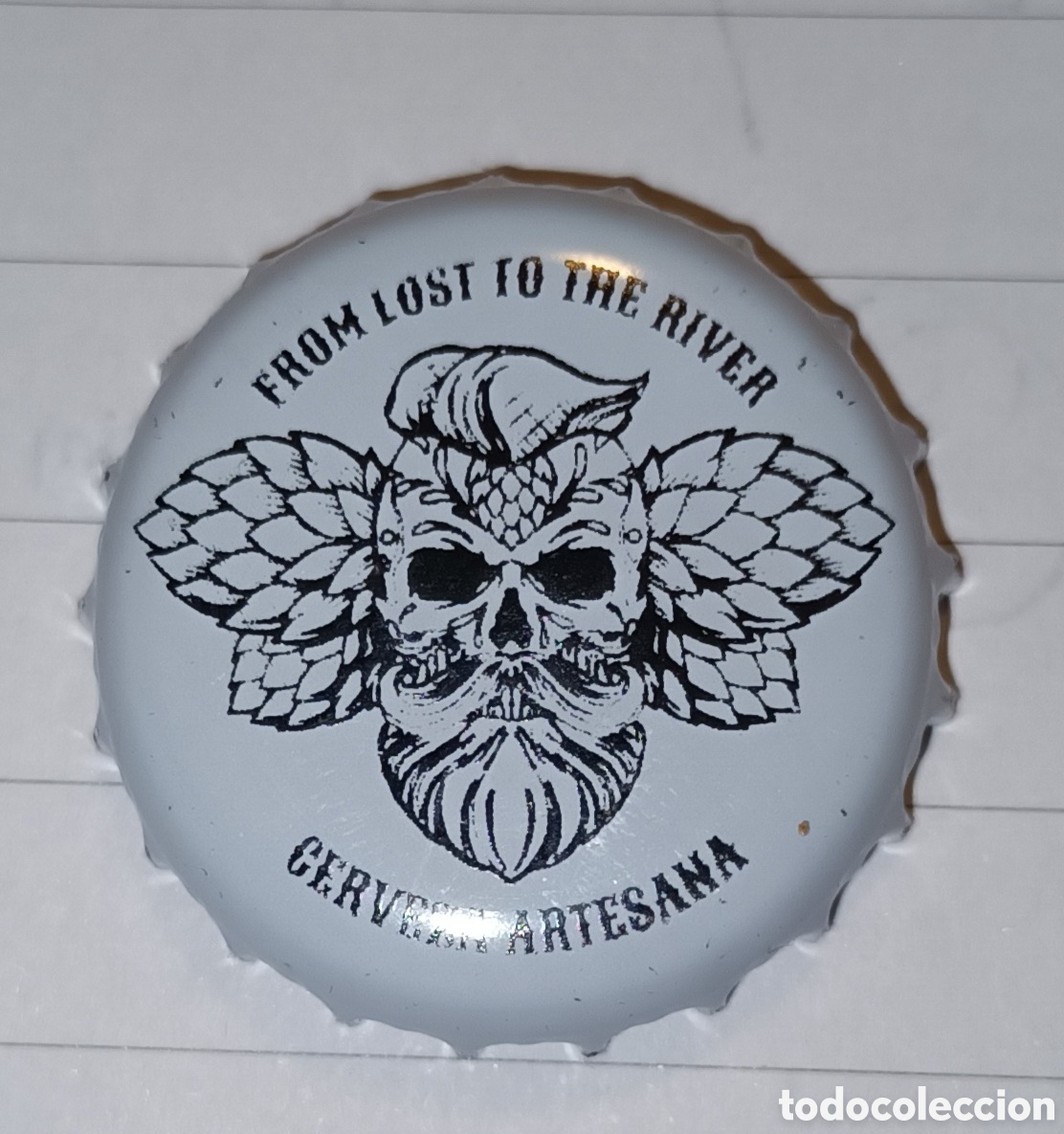 Coleccionismo de cervezas: Chapa tapon corona cerveza artesanal usada From Lost to the river