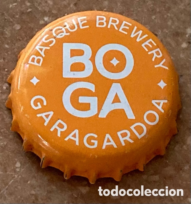 Coleccionismo de cervezas: TAP&Oacute;N CORONA BIERE CHAPA CERVEZA ARTESANA BOTTLE CAP BEER BOGA.BASQUE BREWERY -LOTE N. 236--CARMANJO