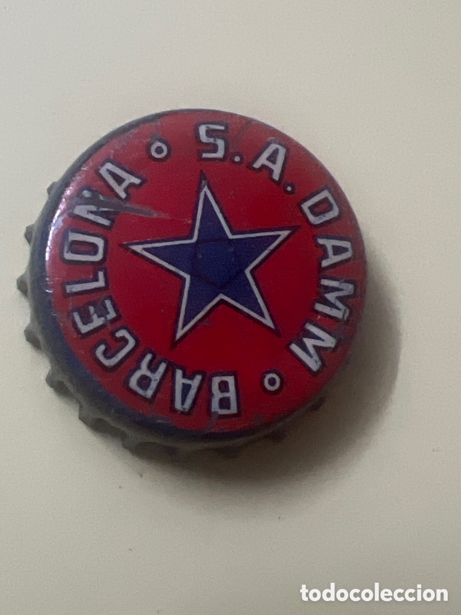 Coleccionismo de cervezas: T4/X126/A5. Chapa de cerveza corona Damm Barcelona - A&ntilde;os 1960's. - CON CORCHO