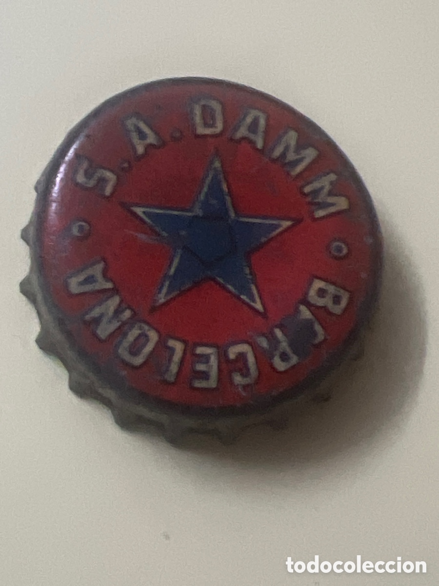 Coleccionismo de cervezas: T4/X126/A6. Chapa de cerveza corona Damm Barcelona - A&ntilde;os 1960's. - CON CORCHO