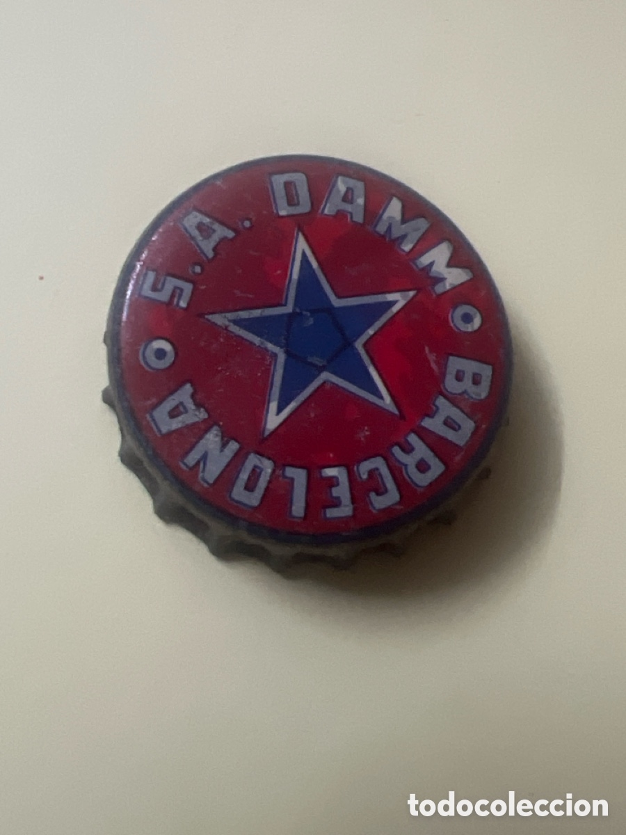 Coleccionismo de cervezas: T4/X126/B3. Chapa de cerveza corona Damm Barcelona - A&ntilde;os 1960's. - CON CORCHO