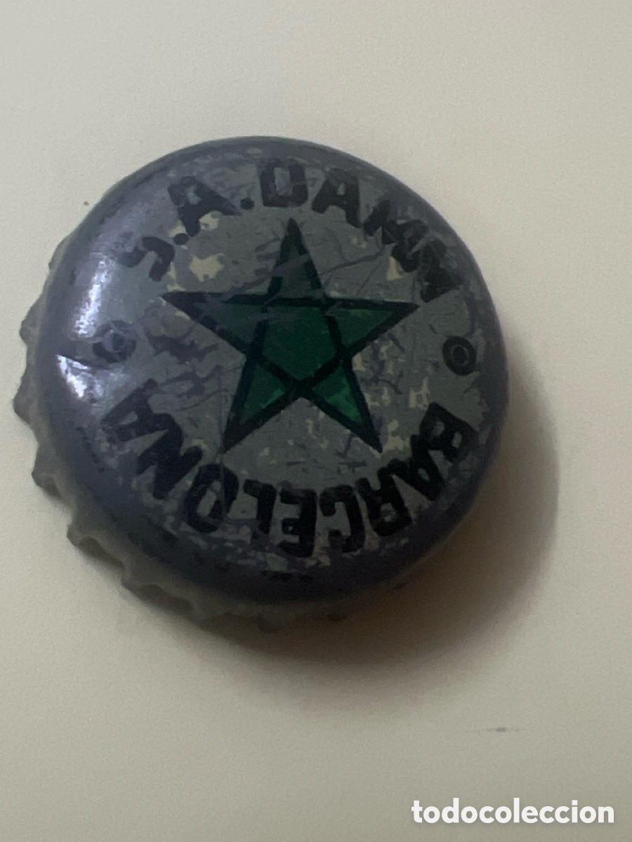 Coleccionismo de cervezas: T4/X126/E3. Chapa para botella de cerveza DAMM Barcelona estrella