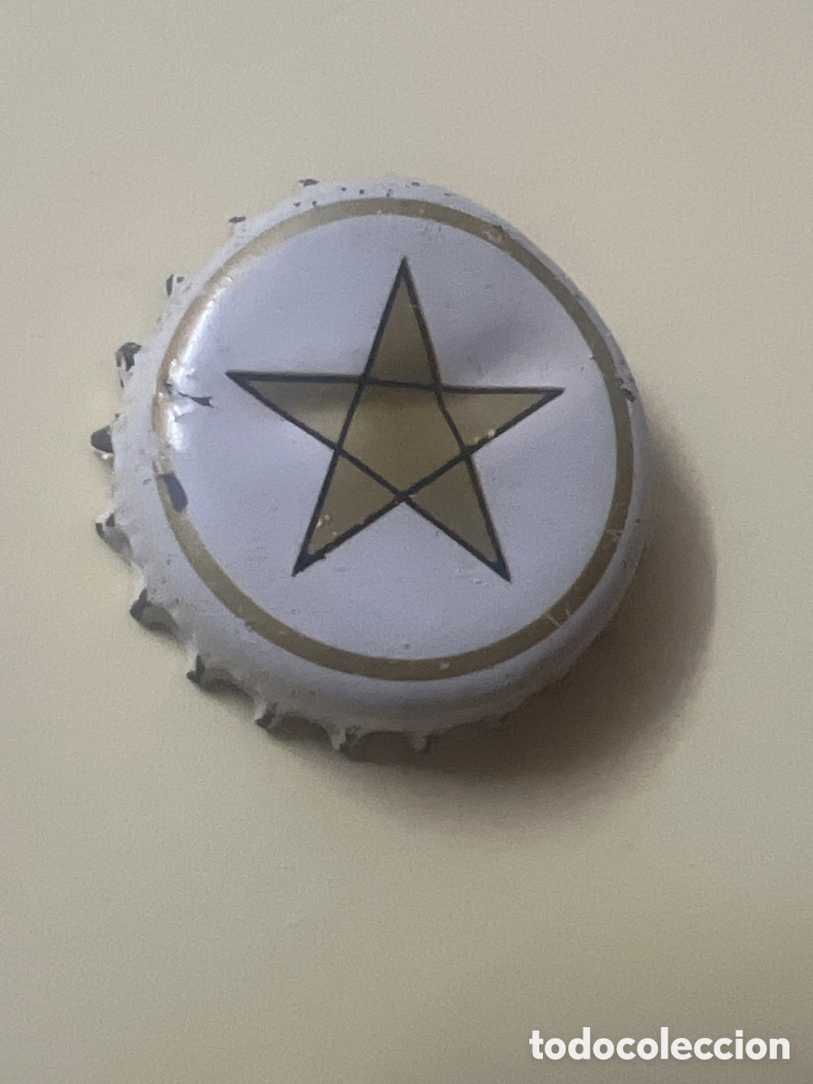 Coleccionismo de cervezas: T4/X126/F2. Antigua chapa tapon corona Estrella Dorada Damm, interior corcho.
