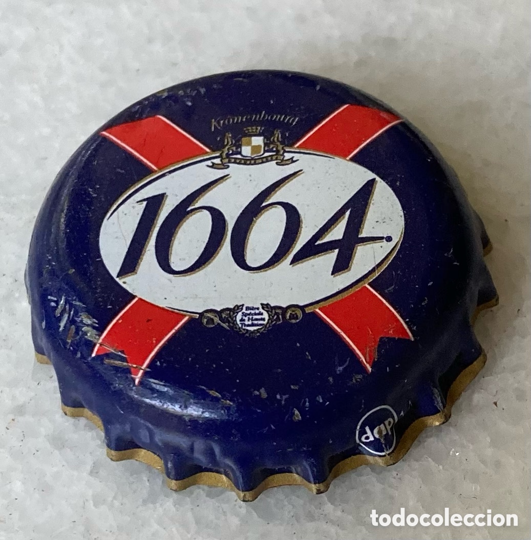 Coleccionismo de cervezas: TAP&Oacute;N CORONA BOTTLE CAP BEER BIER BIERE CHAPA CERVEZA 1664 KRONENBOUG. (11)--LOTE N.3789--CARMANJO