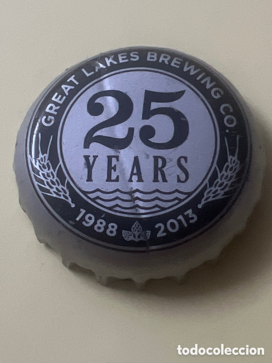 Coleccionismo de cervezas: Q313. CHAPA CERVEZA - Estados Unidos - Great Lakes Brewing Co. 25 Years 1988 2013