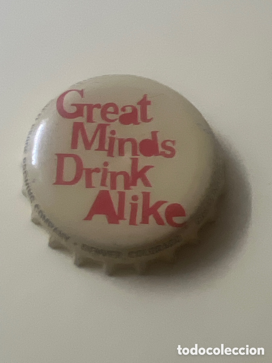 Coleccionismo de cervezas: Q434. CHAPA CERVEZA - Estados Unidos - Great Minds Drink Alike
