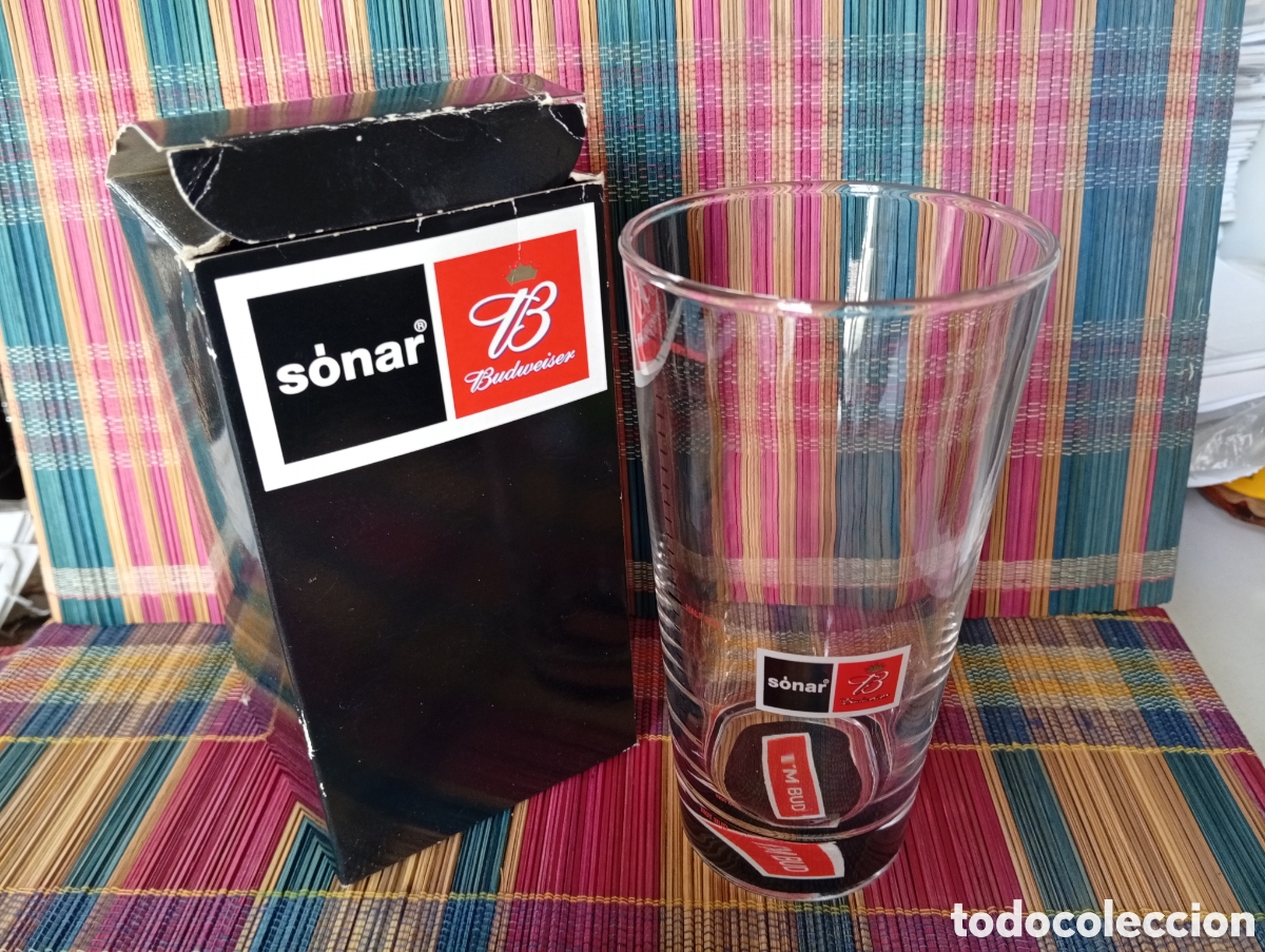 Coleccionismo de cervezas: CERVEZA BUDWEISER * S&Oacute;NAR * VASO DE CRISTAL EN CAJA