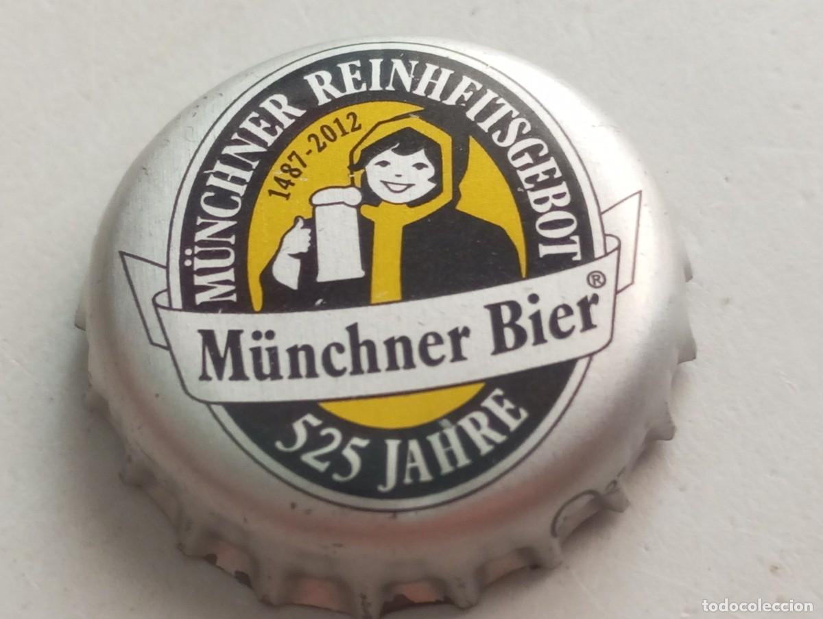 Coleccionismo de cervezas: Chapa tap&oacute;n corona de la cerveza alemana AUGUSTINER M&Uuml;NCHNER BIER 525 JAHRE (1487-2012)