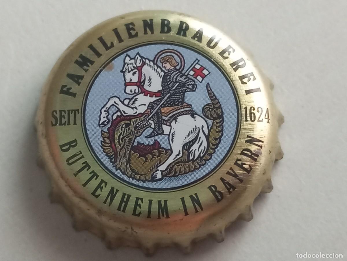Coleccionismo de cervezas: Chapa tap&oacute;n corona de la cerveza alemana FAMILIENBRAUEREI SEIT 1624 - BUTTENHEIM IN BAYERN