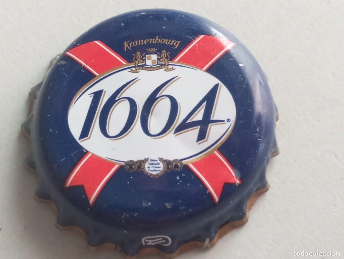 Coleccionismo de cervezas: Chapa tap&oacute;n corona de la cerveza francesa KRONENBOURG 1664