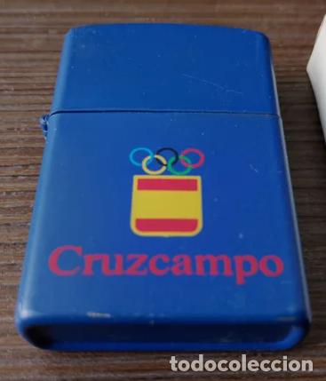 Collectable Beer: Juegos ol&iacute;mpicos Barcelona 92 y Cerveza Cruzcampo. Mechero tipo Zippo promocional. Nuevo en su caja.