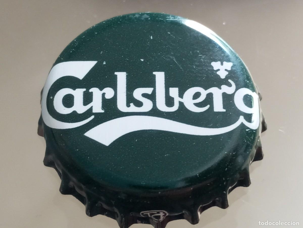 Coleccionismo de cervezas: Chapa tap&oacute;n corona de la cerveza danesa CARLSBERG