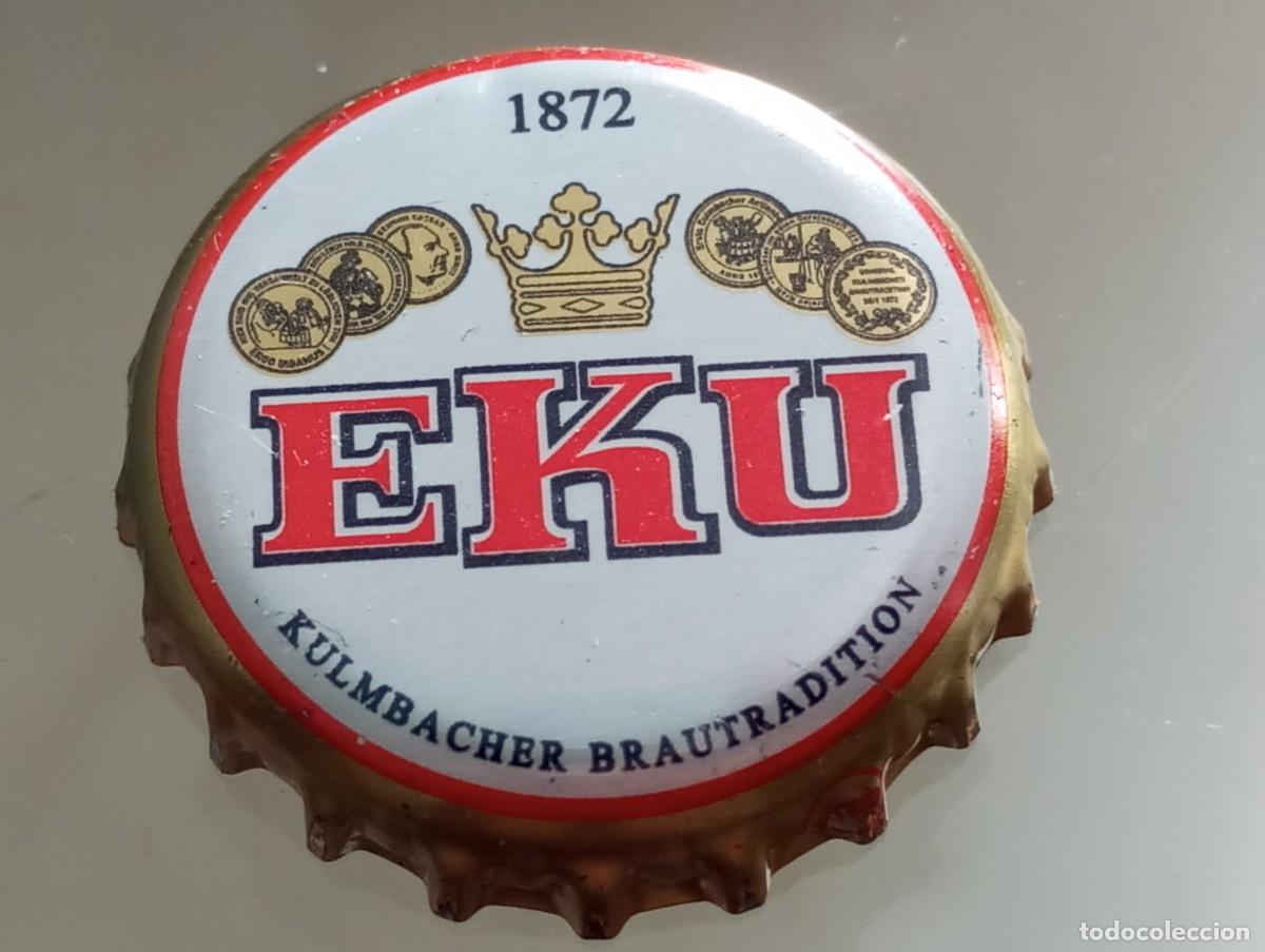 Coleccionismo de cervezas: Chapa tap&oacute;n corona de la cerveza alemana EKU KULMBACHER BRAUTRADITION - 1872