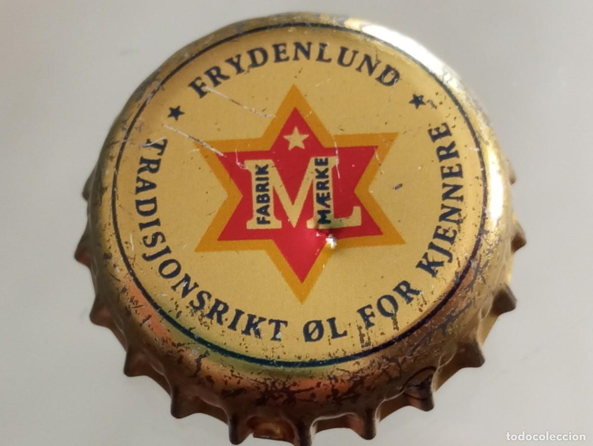 Coleccionismo de cervezas: Chapa tap&oacute;n corona de la cerveza noruega FRYDENLUND TRADISJONSRIKT OL FOR KJENNERE