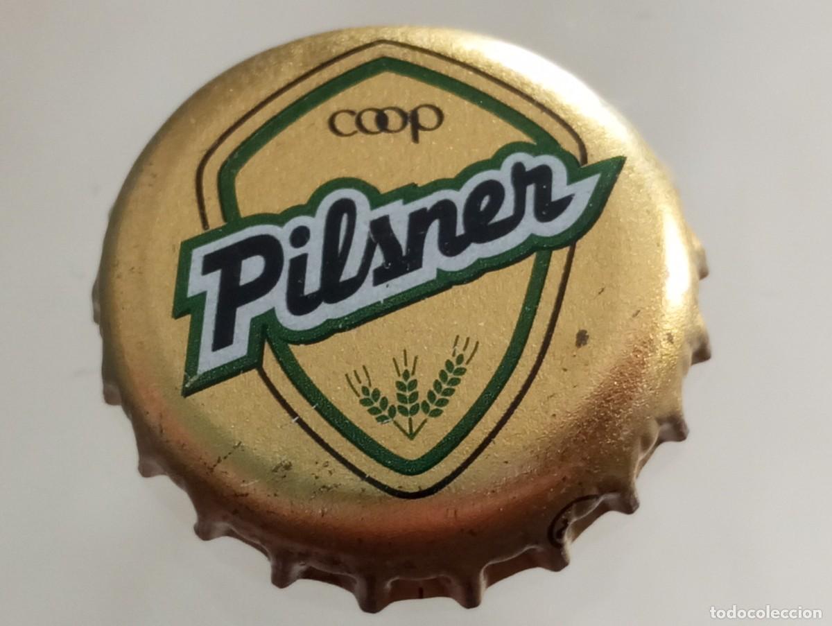 Coleccionismo de cervezas: Chapa tap&oacute;n corona de la cerveza noruega COOP PILSNER