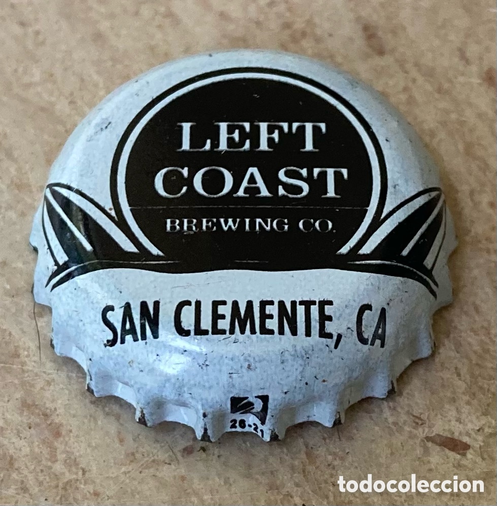Coleccionismo de cervezas: TAP&Oacute;N CORONA BOTTLE CAP CHAPA BIERE CERVEZA BEER LEFT COAST.E.E.U.U./ U.S.A.-LOTE N. 1889-CARMANJO