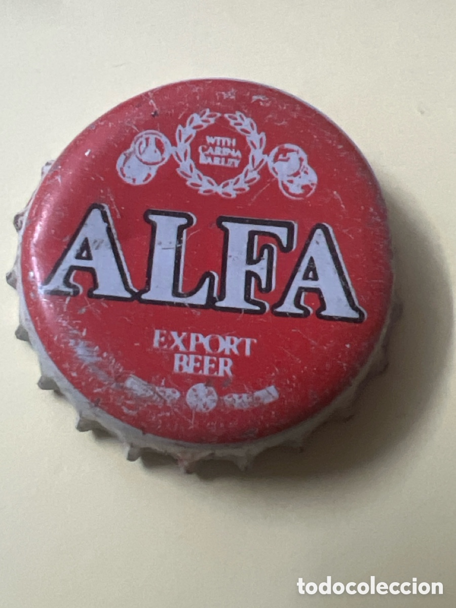 Coleccionismo de cervezas: T4/X129/K1. CHAPA CERVEZA - GRECIA - Alfa Export Beer With Carina Barley