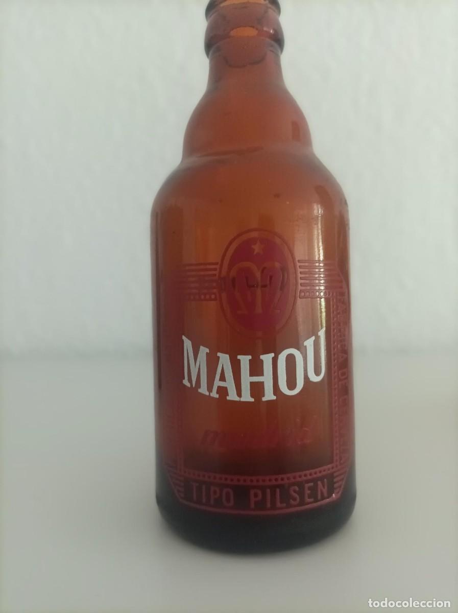 Coleccionismo de cervezas: Botella de cerveza Mahou-LEER-