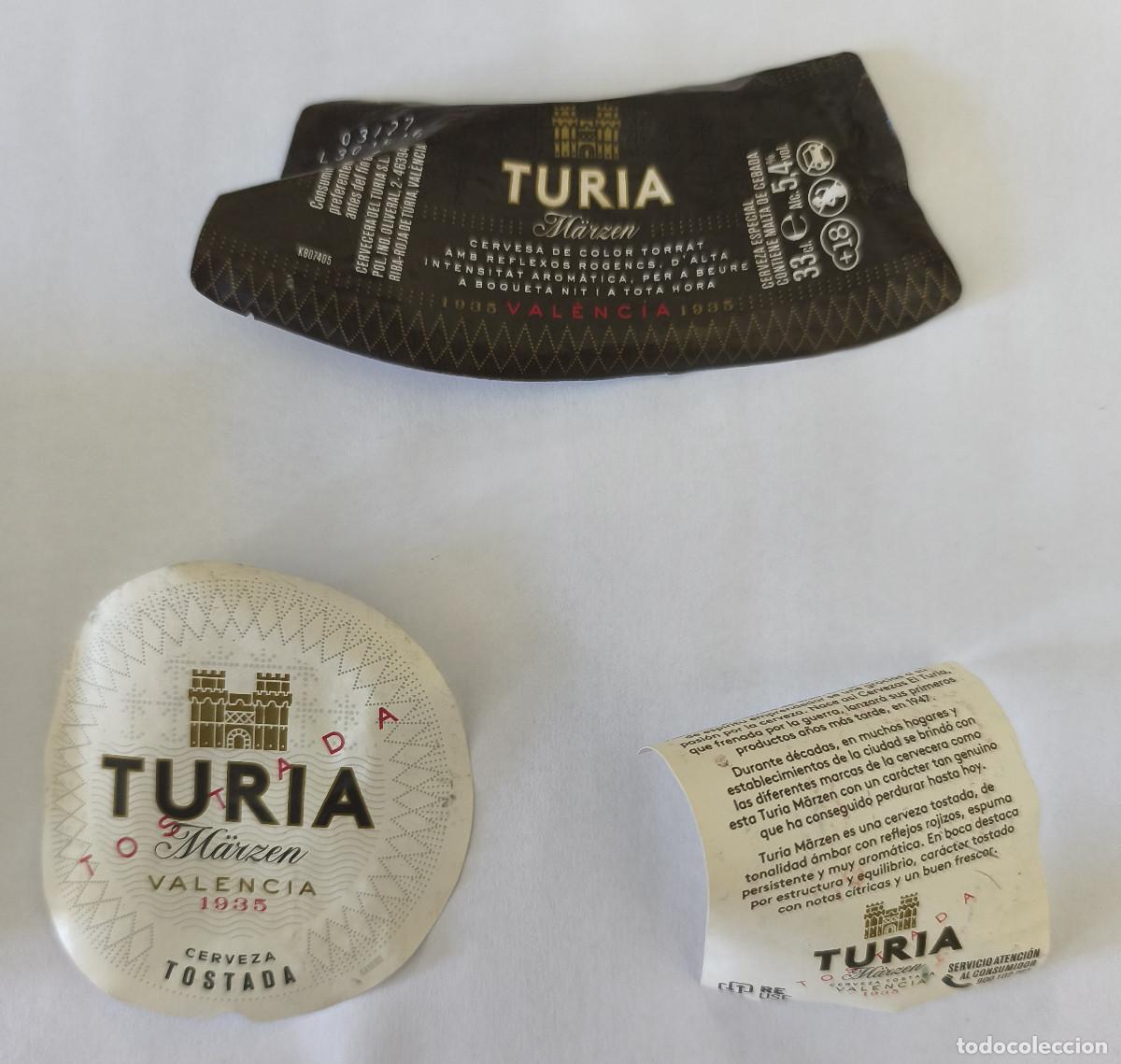 Coleccionismo de cervezas: ETIQUETAS CERVEZA - TURIA TOSTADA