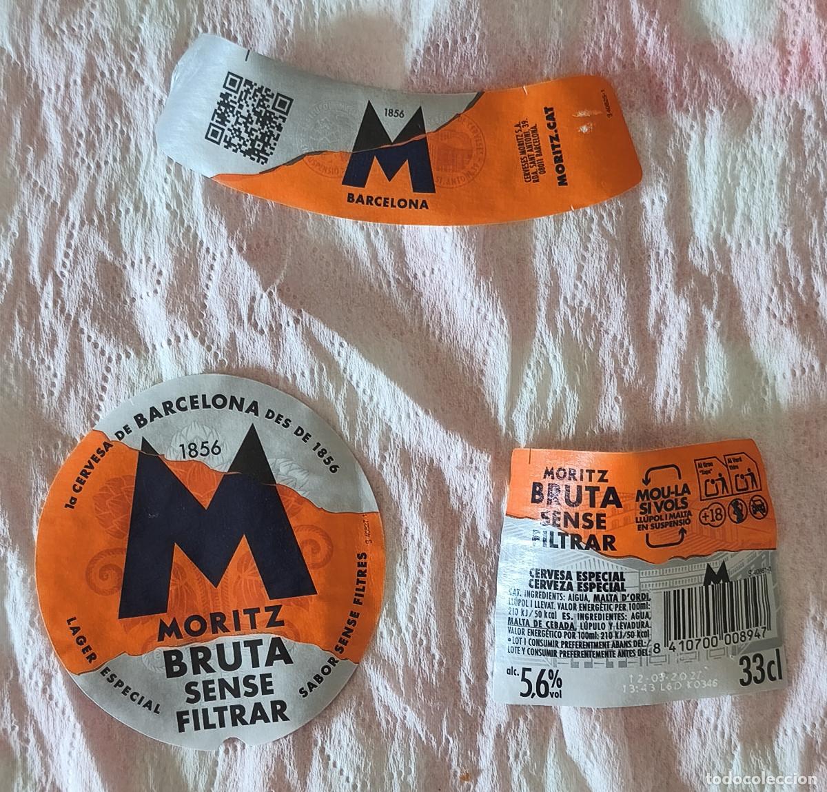 Coleccionismo de cervezas: ETIQUETAS CERVEZA - MORITZ BRUTA SENSE FILTRAR
