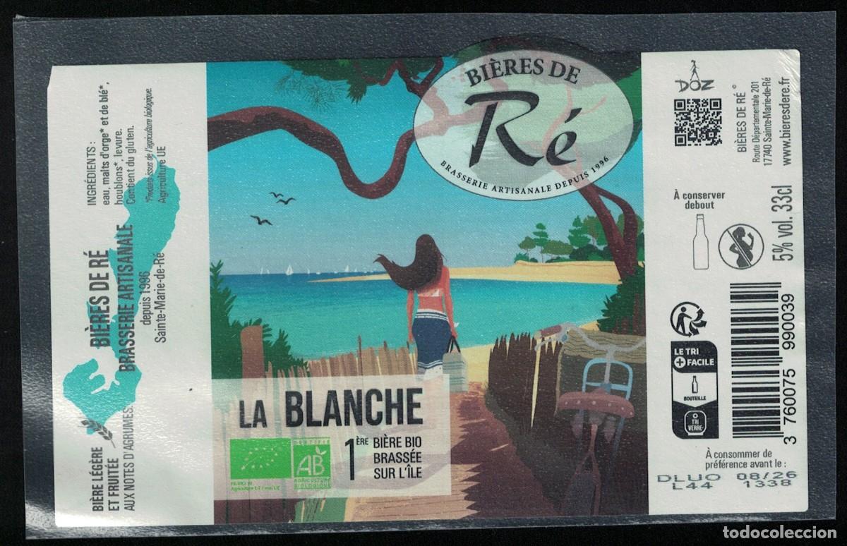 Coleccionismo de cervezas: Francia Etiquette Bi&egrave;re Beer Label Bi&egrave;res de R&eacute; La Blanche