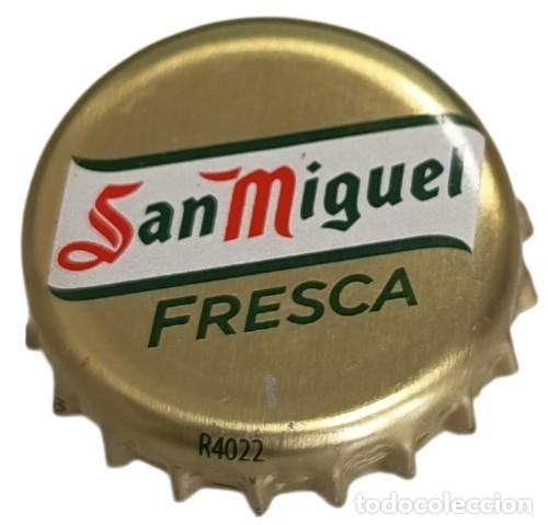 Coleccionismo de cervezas: Capsule de Bi&egrave;re Beer Crown Cap San Miguel Fresca RP1025 tap&oacute;n corona
