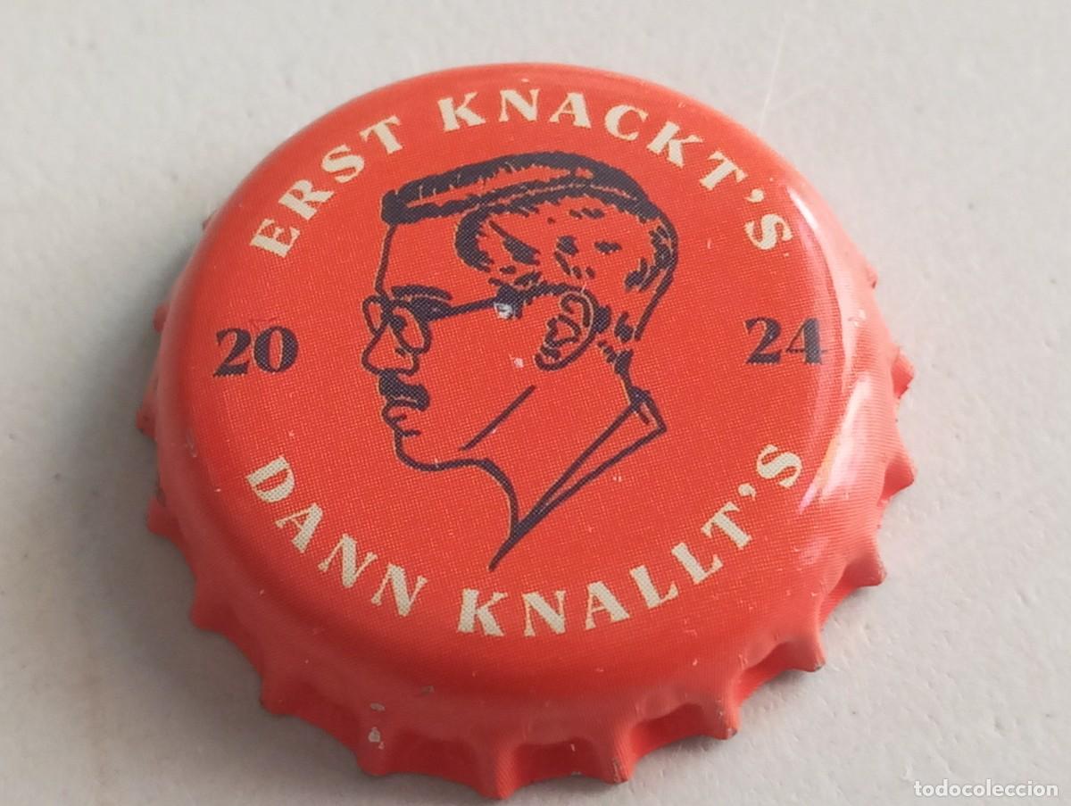 Coleccionismo de cervezas: Chapa tap&oacute;n corona de la cerveza alemana KROMBACHER KNABE MALZ - Erst knackt's dann knallt's 2024