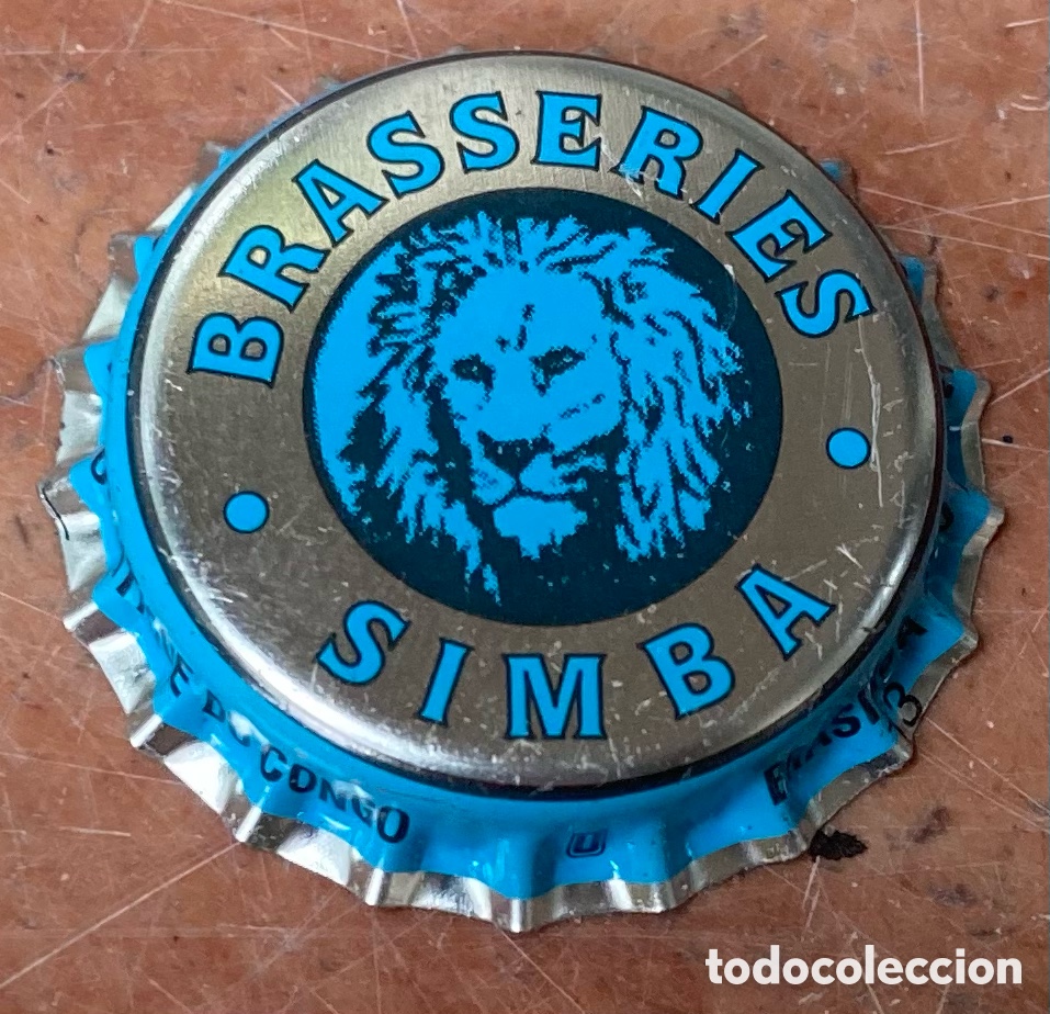 Coleccionismo de cervezas: TAP&Oacute;N CORONA CAPSULE BIERE BOTTLE CAP TAPPI BIRRA CERVEZA SIMBA. R.D. CONGO--LOTE N.3302--CARMANJO