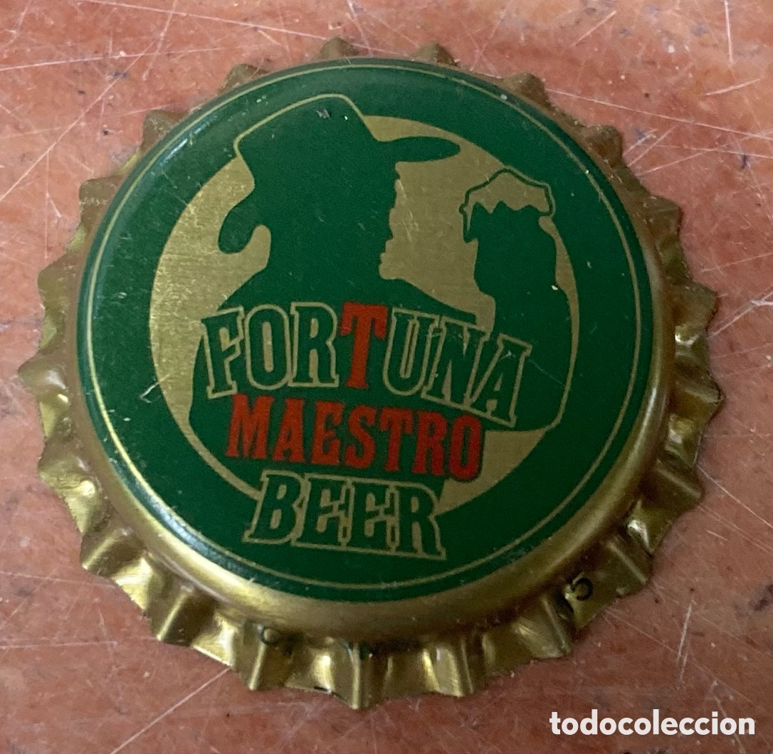 Coleccionismo de cervezas: TAP&Oacute;N CORONA CAPSULE BIERE BOTTLE CAP CERVEZA FORTUNA MAESTRO BEER.VALENCIA --LOTE N.3808--CARMANJO