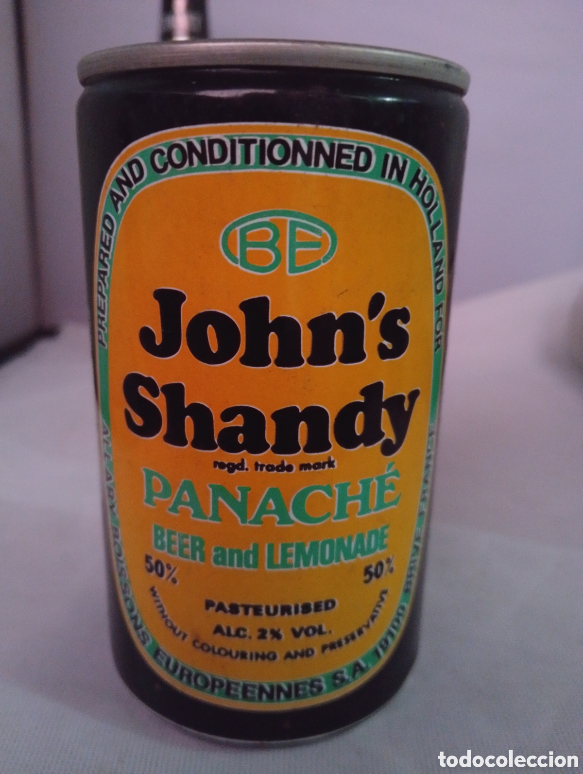 Coleccionismo de cervezas: Lata Antigua Cerveza JOHN'S SHANDY