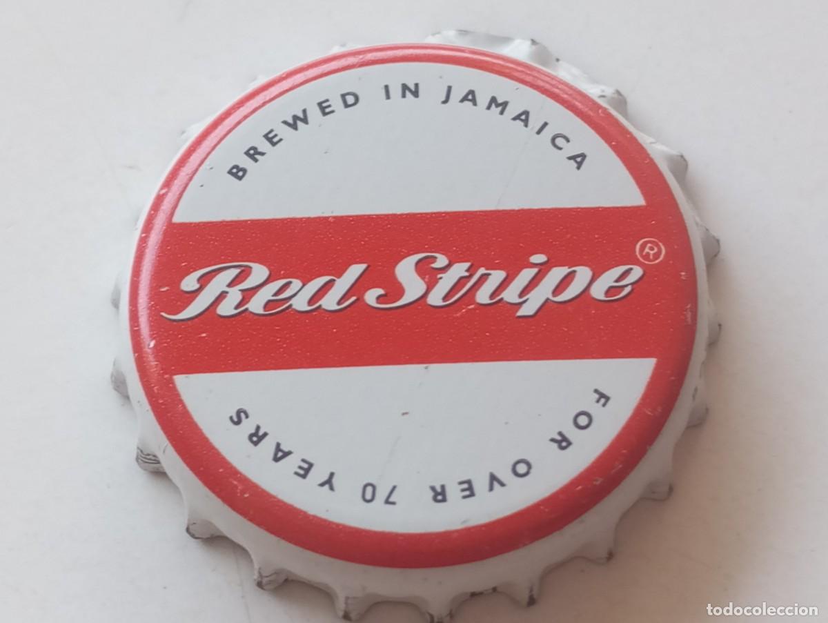 Coleccionismo de cervezas: Chapa tap&oacute;n corona de la cerveza jamaicana RED STRIPE - BREWED IN JAMAICA FOR OVER 70 YEARS