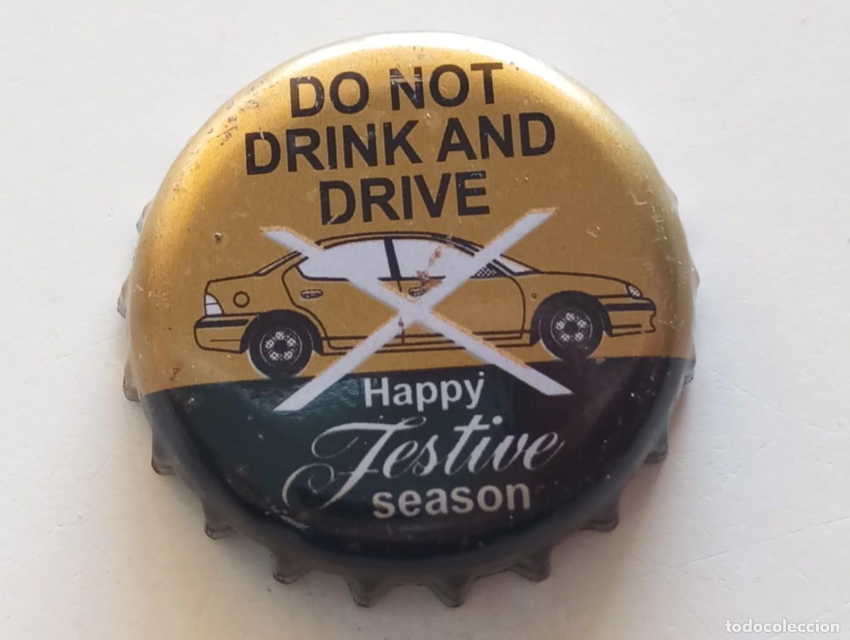 Coleccionismo de cervezas: Chapa tap&oacute;n corona de la cerveza keniana TUSKER - do not drink and drive Happy Festive season