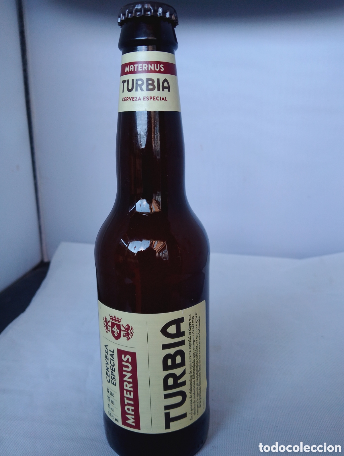 Coleccionismo de cervezas: Botella Llena Cerveza MATERNUS TURBIA