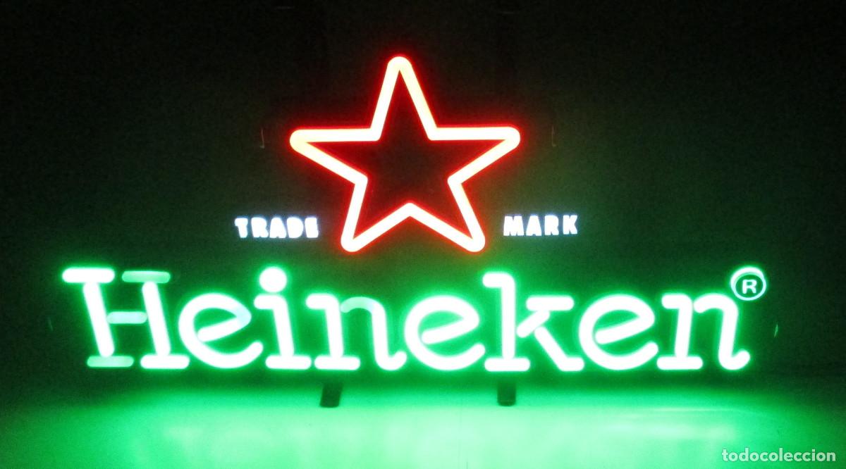 Coleccionismo de cervezas: Luminoso cerveza HEINEKEN para pared o sobremesa