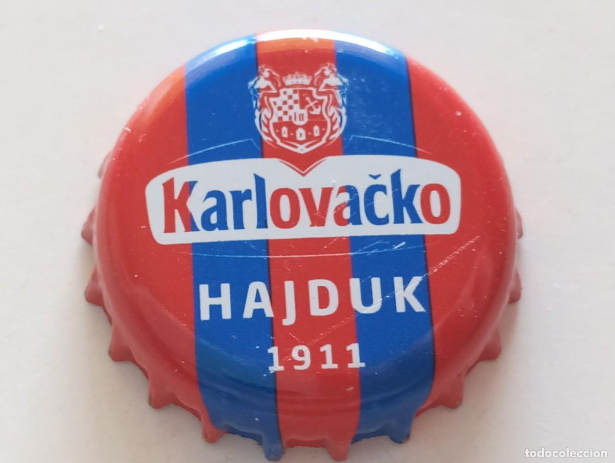 Coleccionismo de cervezas: Chapa tap&oacute;n corona de la cerveza croata KARLOVACKO - HAJDUK 1911