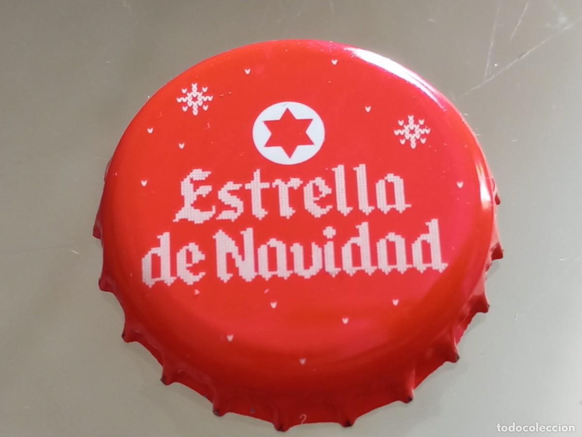 Coleccionismo de cervezas: Chapa tap&oacute;n corona de la cerveza espa&ntilde;ola ESTRELLA GALICIA - ESTRELLA DE NAVIDAD