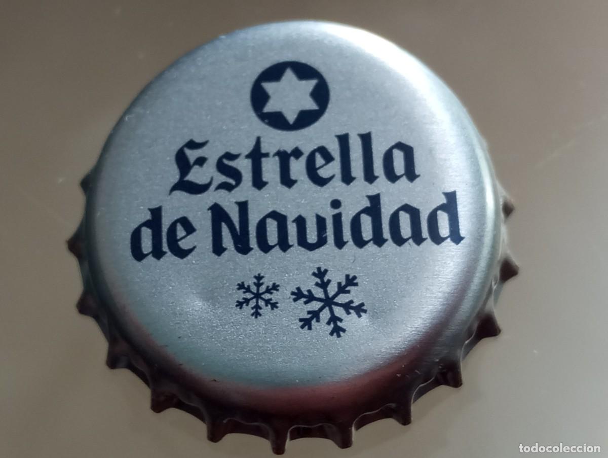 Coleccionismo de cervezas: Chapa tap&oacute;n corona de la cerveza espa&ntilde;ola ESTRELLA GALICIA - ESTRELLA DE NAVIDAD