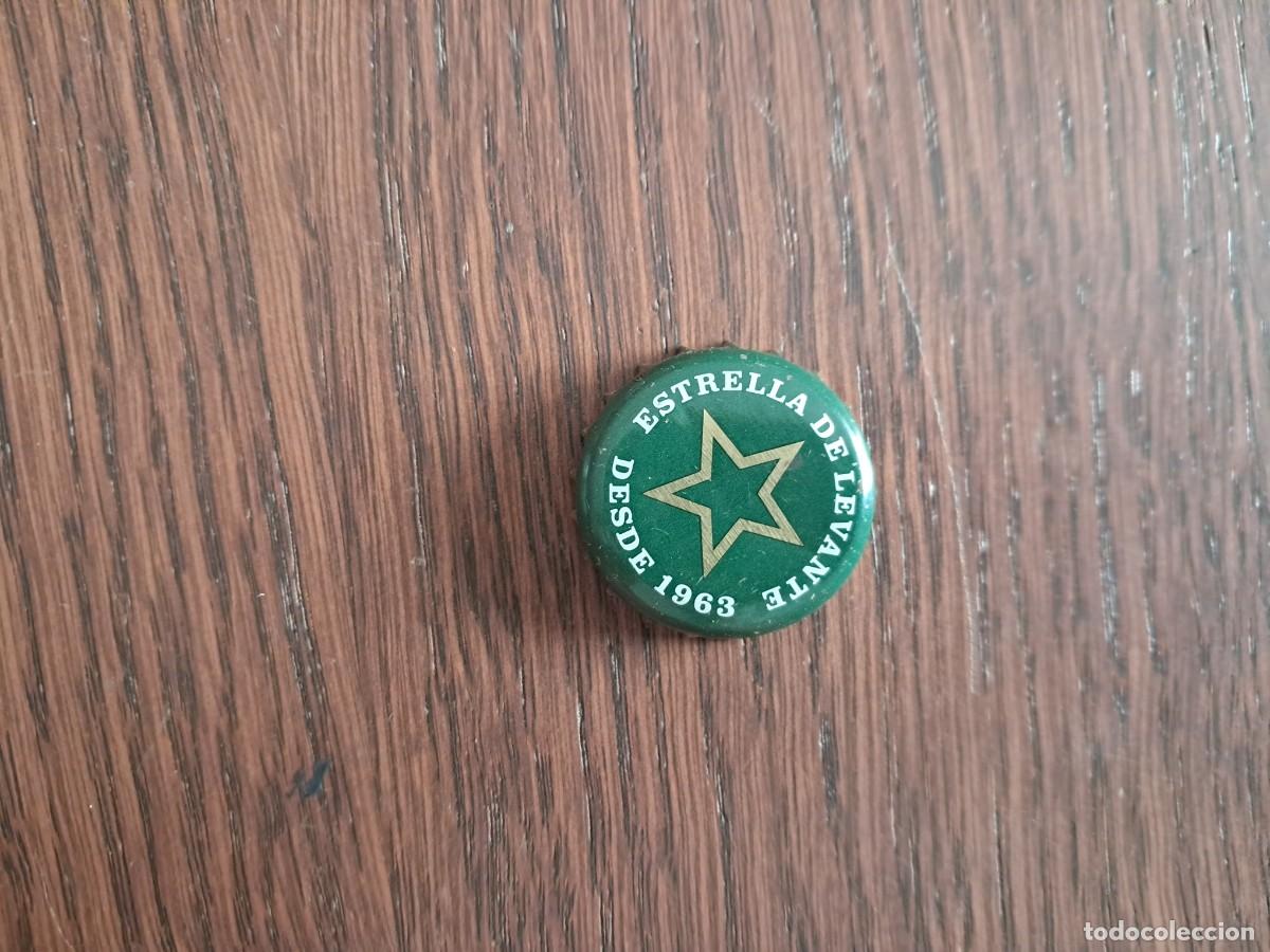 Coleccionismo de cervezas: chapa tap&oacute;n corona de cerveza, estrella Levante.