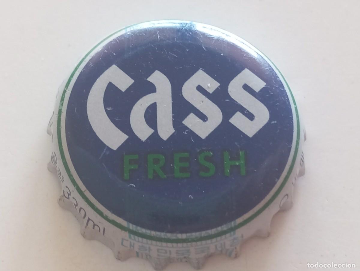 Coleccionismo de cervezas: Chapa tap&oacute;n corona de la cerveza surcoreana CASS FRESH (en la falda: 330 ml)