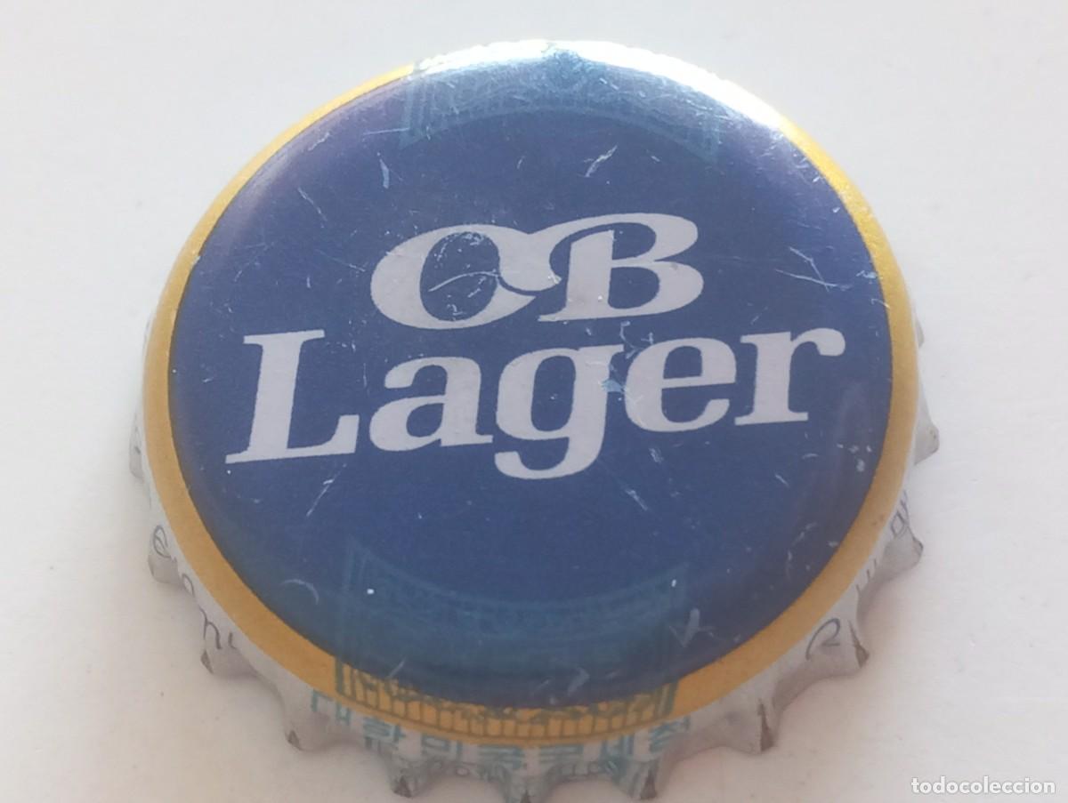 Coleccionismo de cervezas: Chapa tap&oacute;n corona de la cerveza surcoreana OB LAGER