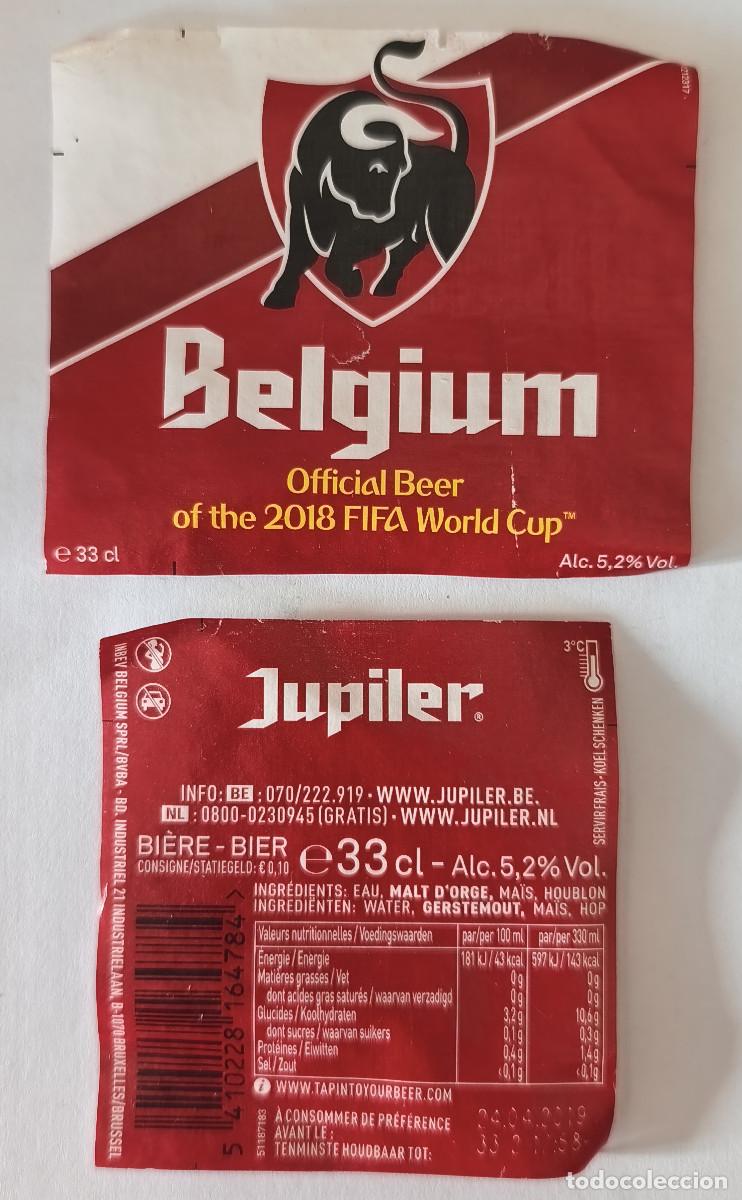 Coleccionismo de cervezas: ETIQUETAS CERVEZA - JUPITER ( Oficial FIFA 2018 ) - BELGICA