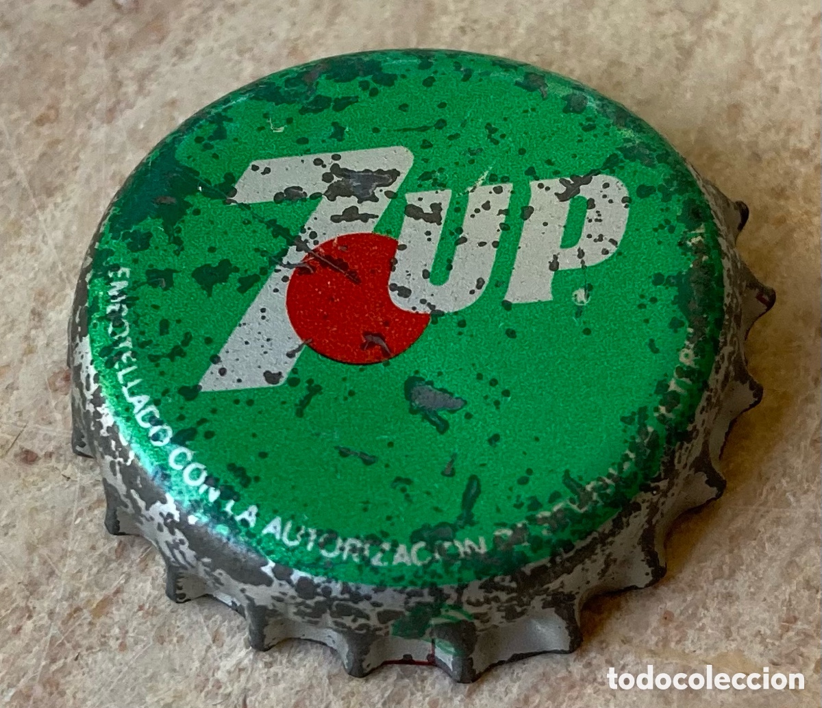 Coleccionismo de cervezas: CHAPA BOTTLE CAP CAPSULE TAPPI REFRESCO TAP&Oacute;N CORONA 7UP.ESPA&Ntilde;A.FAB.CHAPA:CCC--LOTE N. 3620-CARMANJO