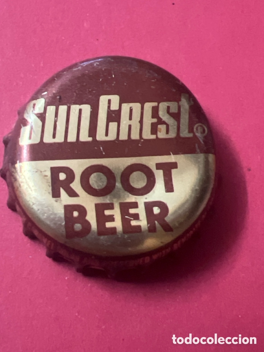 Coleccionismo de cervezas: Q4. CHAPA - Soda/Refresco - Estados Unidos - Sun Crest Root Beer - CON CORCHO