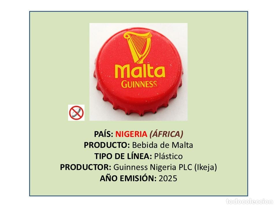 Coleccionismo de cervezas: TAPON CORONA CAPSULA CHAPA CERVEZA MALTA GUINNESS (NIGERIA)