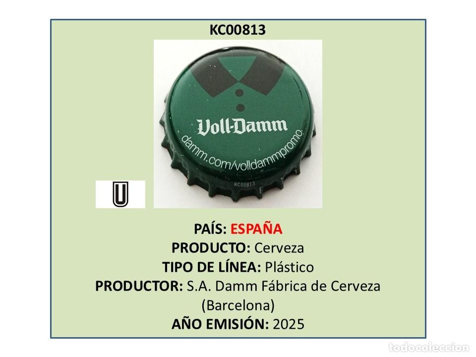 Coleccionismo de cervezas: TAPON CORONA CAPSULA CHAPA CERVEZA VOLL-DAMM (ESPA&Ntilde;A)