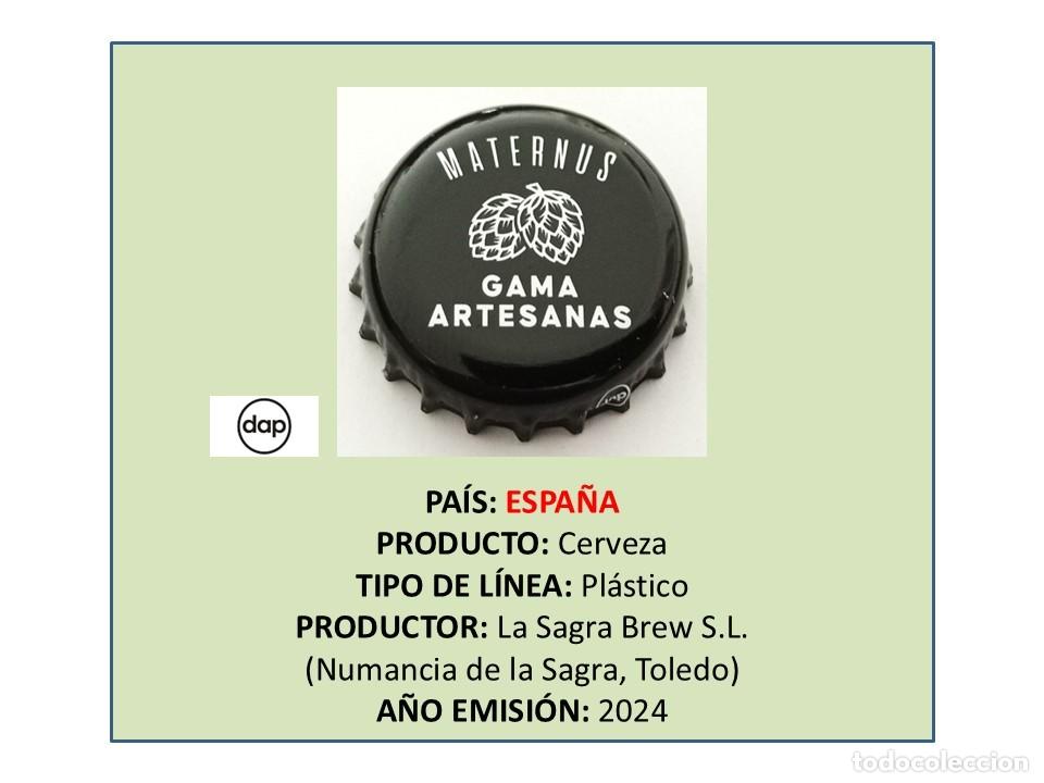 Coleccionismo de cervezas: TAPON CORONA CAPSULA CHAPA CERVEZA MATERNUS GAMA ARTESANAS (ESPA&Ntilde;A)
